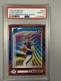 2024 Panini Donruss J.J. McCarthy #303 Optic Preview Red Wave Rated Rookie PSA 10 front
