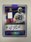 2025 Panini Donruss Optic DJ Giddens Dynamic rookie patch autograph front