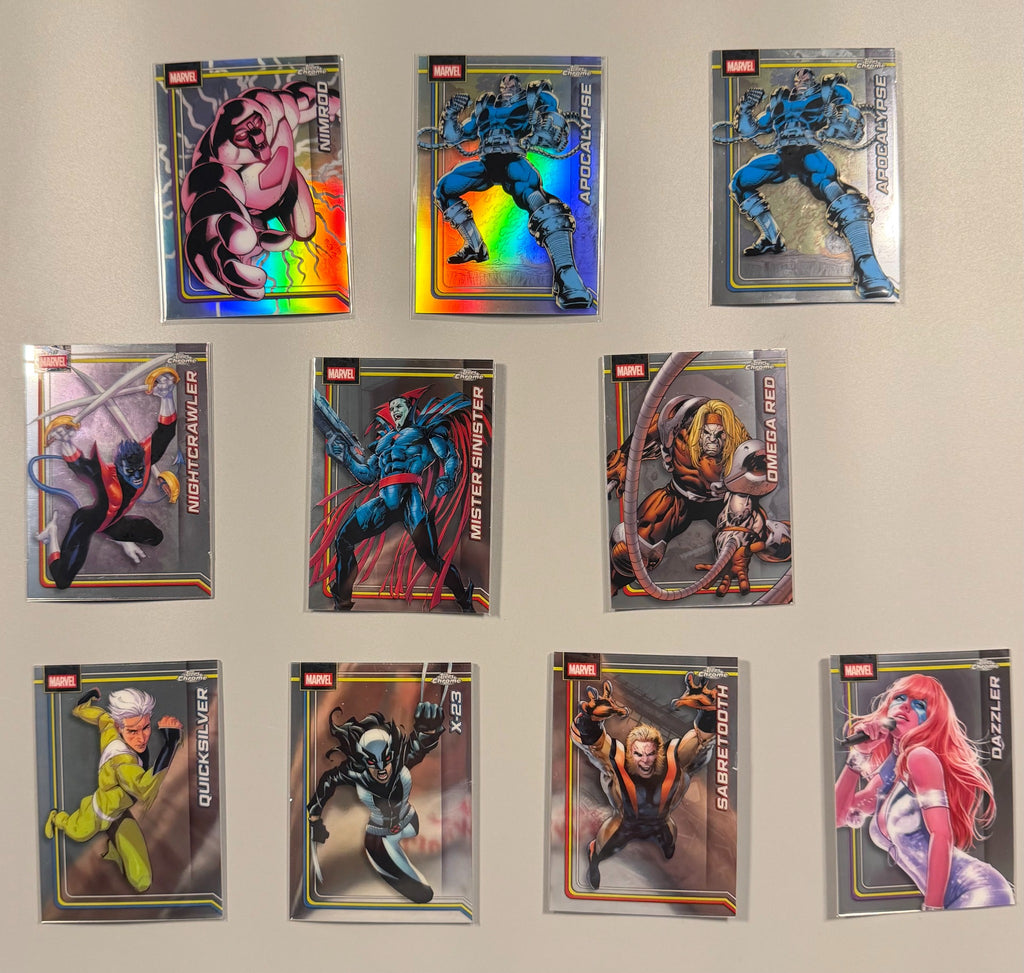 2026 Topps Chrome Marvel X-Men and Mutants 10-card lot front