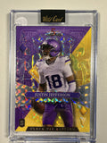 2026 Wild Card 5 Card Draw Black Tie Edition Justin Jefferson Ace of Diamonds 1/1 front